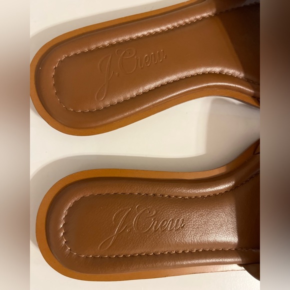 J. Crew Brown Sorrento Padded Leather Sandals Slides - Size 5 - Picture 6 of 11